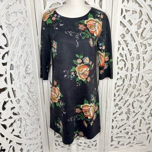 Anthropologie Dor Dor Moleskin Floral Shift Dress